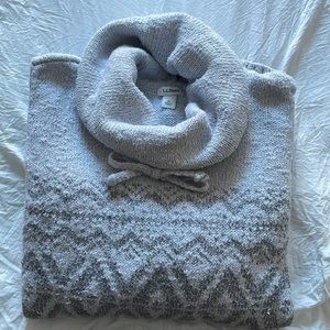Two-tone cotton gray sweater